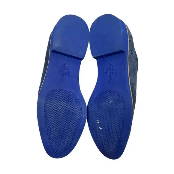 Cole Haan Women’s Alisa Blue Cobalt Almond Toe Wingtip Oxford Lace-Up Shoe Sz 8 - Picture 5 of 9